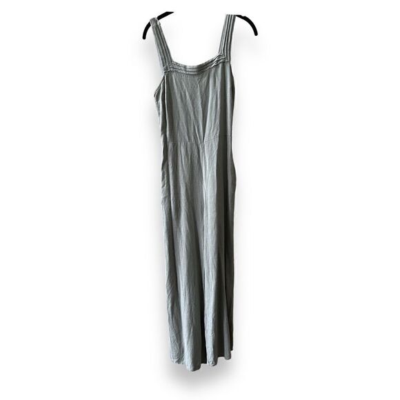 Monteau Women’s Jumpsuit Size Small-Medium Sage Sleeveless Wide Straps Crop - Picture 1 of 8